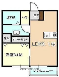 おおさきハイツ【1階】の間取り